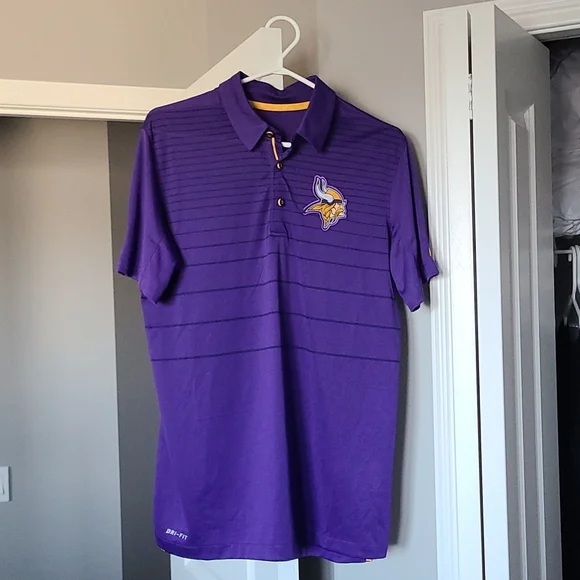 Minnesota Vikings NFL football Nike dri-fit golf shirt Size Small - Picture 1 of 6